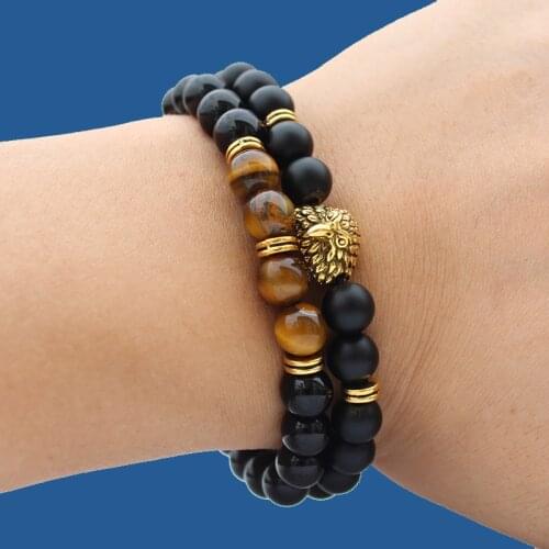 Stone beads eagle bracelet 2pcs/set armband bracelets for men pulseiras women bracciali donna accessories bileklik jewelry