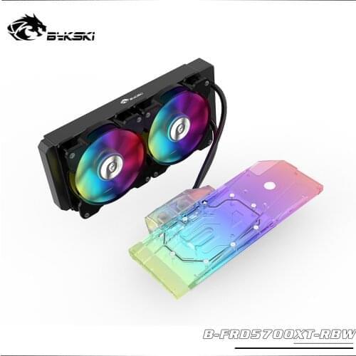 Bykski GPU cooler water block integrated Radiator kit water cooling For GIGABYTE Radeon RX5700XT GAMING OC 8G B-FRD5700XT-RBW