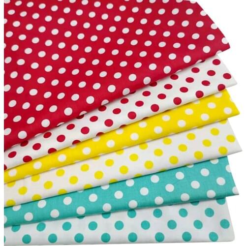 Printed Dots baby Cotton Patchwork fabric for DIY bedding cloth Sewing quilting and fashion dress making fabrics