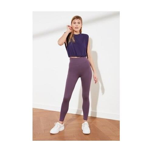 PURPLE HIGH WAIST KNITED TIGHTS HIGHT QUALITY WOMEN TWOAW20TA0087