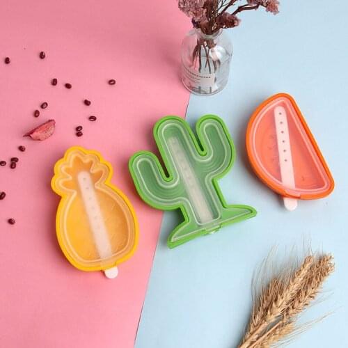 Ice Cream Mold with Reusable Stick DIY Ice Sucker Soft Dessert Mould Ice Pop Maker for Home Kitchen GQ