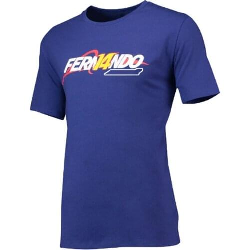 2021 new Alonso short-sleeved F1 Formula One team men and women extreme sports enthusiasts T-shirt