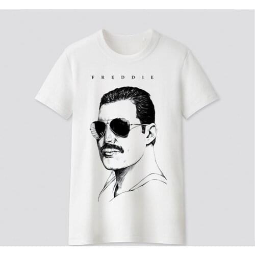 90s Graphic Rock Top Tees Female Freddie Mercury Queen Band T Shirt Women Harajuku Vintage T-shirt Fashion Queen Tshirt