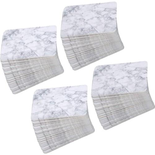 200 Pcs/Set, Marble Pattern Packing Cards for Earrings, Necklaces, Bracelets Display