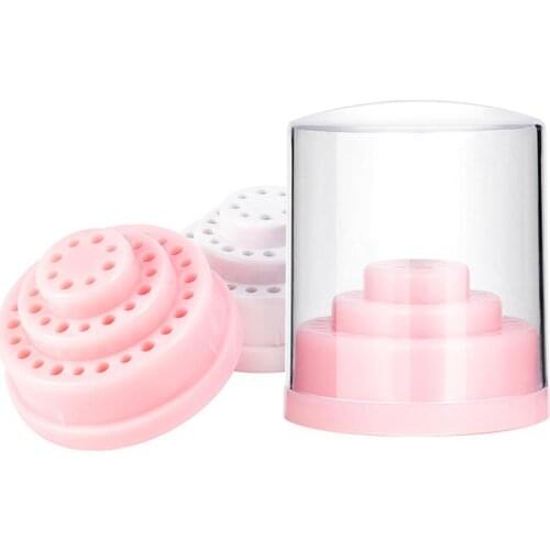 48 Holes Nail Art Drill Bit Box Holder Sanding Head Display Stand Storage Rack Milling Cutter For Manicure Tool