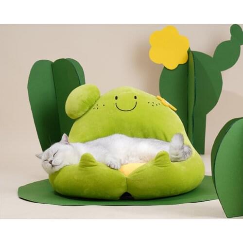 Cactus cat litter pet supplies cat sleeping pad semi-closed washable cat bed warm and comfortable pet cat litter