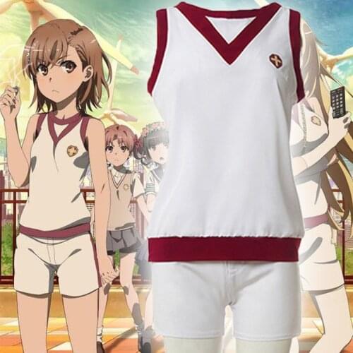 Anime Comic A Certain Scientific Railgun T Cosplay Costumes Misaka Mikoto Cosplay Costume Clothes Outdoor sportswear GYM Suits