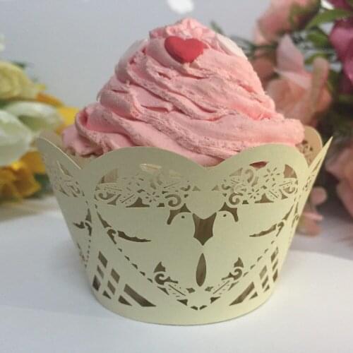 Laser cutting paper Cupcake Cups Wrappers for Cake