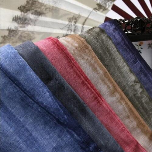 Top selling hemp cotton tie dyed fabric for home decoration bag pillow case shirt dress written DIY sewing material by the meter