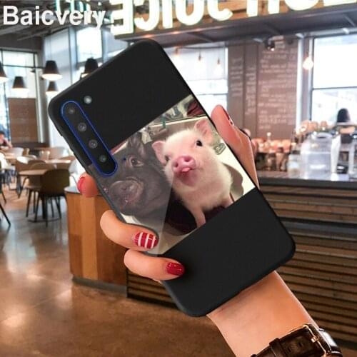 Soft Silicone Printed Cell Phone Case Cover for Sharp Aquos R5G 6.5 inch Back Cover Cute Cartoon Piggy Case