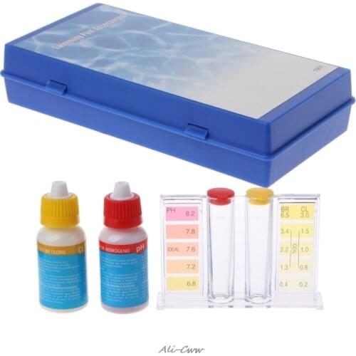 1pc pH Chlorine Water Quality Test Kit Swimming Pool Hydroponics Aquarium Tester New