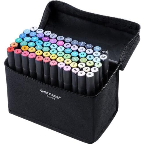 Dual Head Manga Colored Pen Art Markers Set Sketching Painting Bullet Journal Alcoholic Supplies School Single Drawing Letters