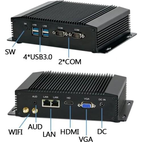 Brand new Fanless pc i3 4010Y 2955U Windwos 10 pc Celeron 2955u /3556U Freeshipping mini nas 3 year Warranty wifi HTPC