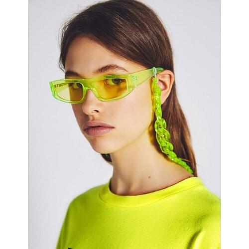 FishSheep New Acrylic Sunglasses Chain Women Reading Glasses Clear Anti-Slip Hanging Neck Chain Lanyard Chain Eyeglasses Strap