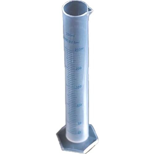Plastic Measuring Cylinder 250Ml Measuring Cylinder Blue Line Scale Acid And Alkali Resistant Pp Measuring Cylinder