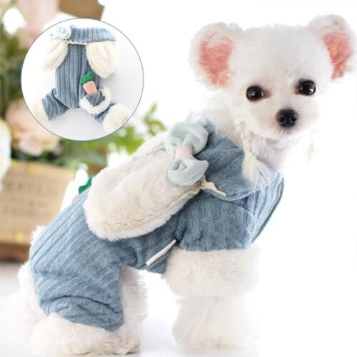 Fine Workmanship Lovely Cute Puppy Cats Clothes Costume Four-leg Pet Bodysuit Turn-down Collar Pet Supplies