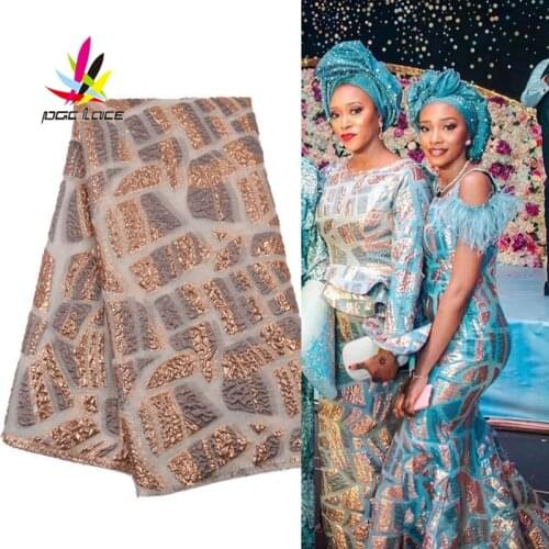Luxury African Jacquard Fabric Lace Nigerian French Tulle Lace High Quality Brocade Lace Fabric for Wedding Party Dress XZ2980B