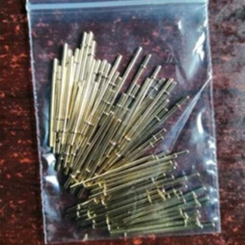 26pcs D0.8mm*20mm*1.2mm*3mm module power pin cylindrical head straight needle gold-plating