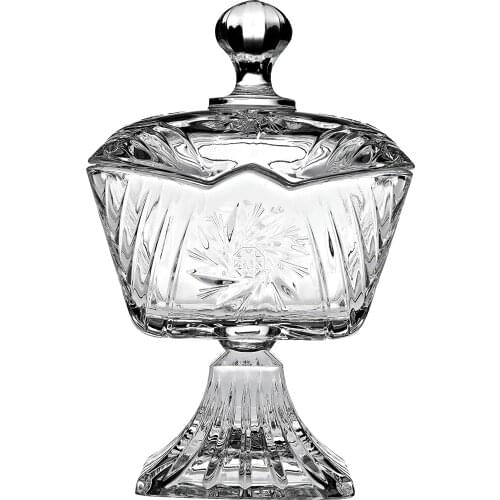 Glass Sugar Vintage Bowl Candy Box Royal Crystal Organizer Storage Luxury Crystal Jewelry Box Decorations Kitchen Home Container