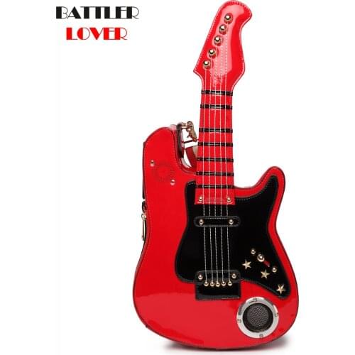 Guitar Bags for Women 2019 Bags Women Handbag 5AA Battery USB SD Shoulder Messenger Bag Girls Luxury Handbags Women Bag Designer
