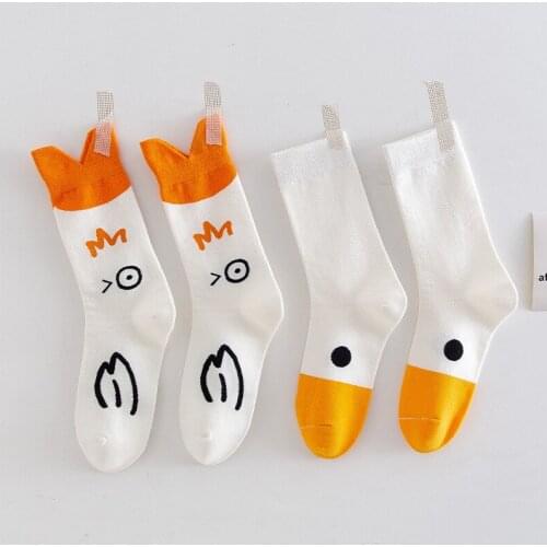 Funny Goose Head Socks Animal Casual Cotton For Women Socks Fashion Female Happy Sports Warm Harajuku Bird Sock Winter Cute Sox
