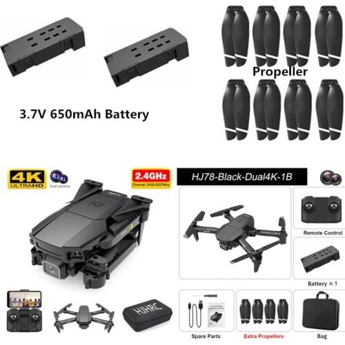 HJ78 GPS 4K WIFI FPV RC Drone Spare Parts 3.7V 650mAh Battery/ Blade For HJ78 GPS RC Quadcopter Accessories HJ78 Battery Propell