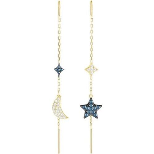 High Quality 1:1 Swa Bohemian Earrings Female Romantic Mysterious Star Moon Earline Jewellery For Women Gift