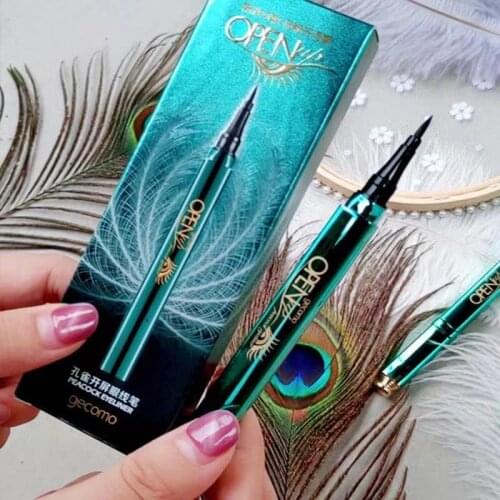 Gemeng Peacock Eyeliner Liquid Quick-drying, Water-proof, Sweat, Long-lasting, Non-smudge, and Make-up, Beginner Domestic Makeup