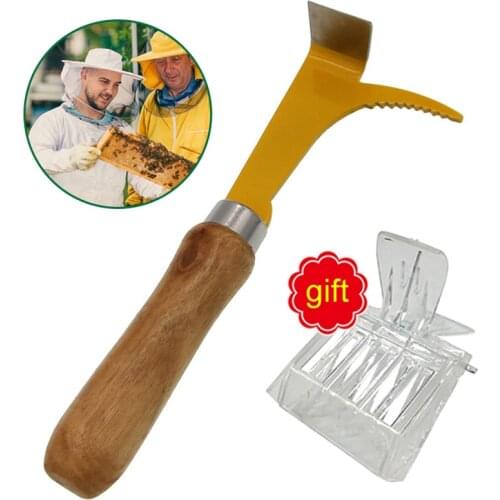1Sets Stainless Steel Bee Scraper And Bee Cage Beehive Equipment for Beekeeper Multifunctional Uncapping Beekeeping Tool