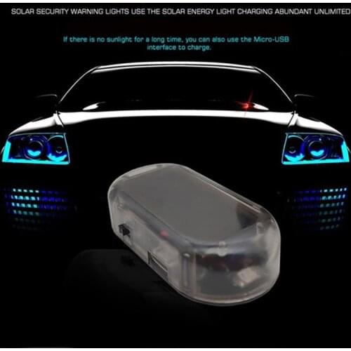 1 Pc Universal Car Fake Solar Power Alarm Lamp Security System Warning Theft Flash Blinking Anti-Theft Caution LED light