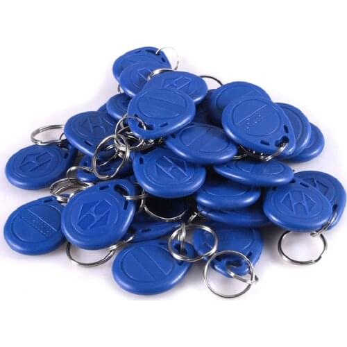 100pcs/lot 125KHz RFID EM4100 Door Entry Access Control High Quality ID Tags Keyfobs Card Only Read Chip Plastic Keyfob