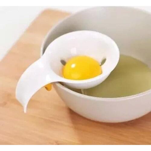 3PCS Convenient White Color Egg Yolk Separator Food Grade Plastic Egg Divider Durable Egg Extractor Filter Strainer