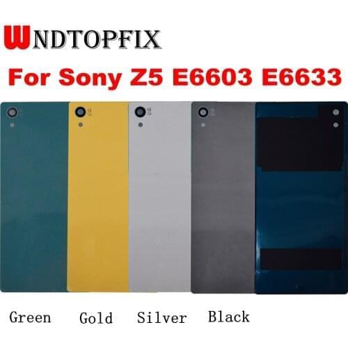 5.2" For SONY Xperia Z5 Back Battery Cover Rear Door Housing Case E6603 E6633 E6653 Replacement For SONY Xperia Z5 Battery Cover