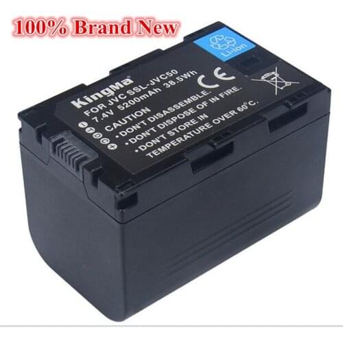 5200mah 100% brand new Replacement Camera Battery For JVC JVC50 SSL-JVC50 GY-HM600EC GY-HM650EC GY-HMQ10 GY-LS300CHEC