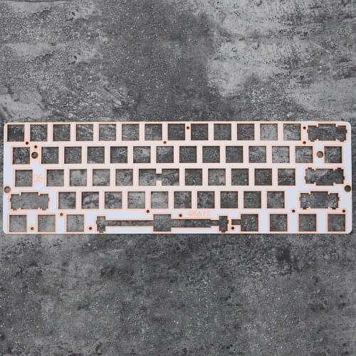 60% Aluminum Mechanical Keyboard glass fiber Plate support gk61 gk61s gh60 only support plate mounted stabilizer