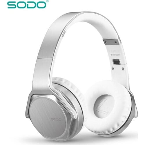 Bluetooth Headphones Speakers 2 in 1 SODO Foldable NFC HiFi Stereo Wireless Over Ear Headphones V5.0 with Mic Support TF Card FM