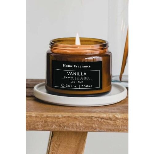 Large Size Amber Vanilla Scented Jar Candle 330 ml Scented Candles Gift Products Home Office Decoration