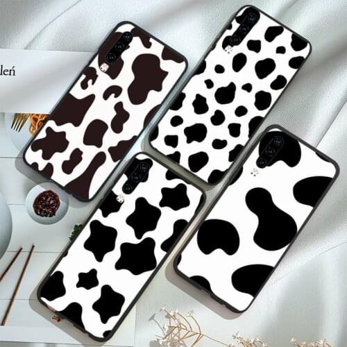 Cow Milk Black White Phone Case For Huawei honor Mate P 9 10 20 30 40 Pro 10i 7 8 a x Lite nova 5t
