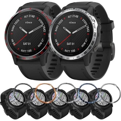 For Garmin Fenix 6S Pro Sapphire Anti Metal Bezel Ring Styling Cover Metal Protective Ring Smart Watch Accessories Scratch proof