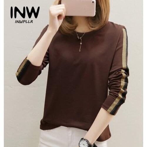 Женские полосатые футболки INWPLLR China At AliExpress