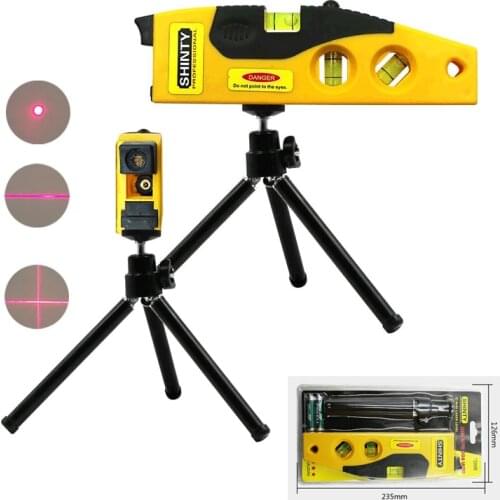 2 Lines Rotary Laser Level Self-Levelling Cross Line Measuring &Tripod Stand Horizontal Lasers Ruler Optical Instruments