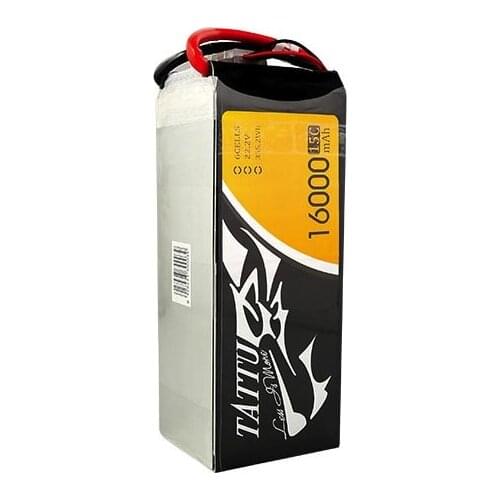 TATTU 16000mAh 22.2V 6S LiPO Battery 15C for Big Load Multirotor Hexacopter for agricultural drone/ UAV drone