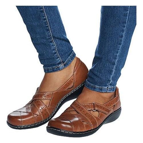 Fashion Round Toe Plus Size 35-43 Wedge Women Low Heels Summer Sandals Retro Lolita Zapatos Mujer Summer Lady Singe Shoes 968