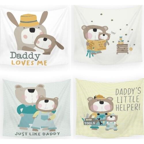 Cartoon anime bunny psychedelic mandala tapestry farmhouse home decor tapestry wall hanging wall tapestry accent wall decor home