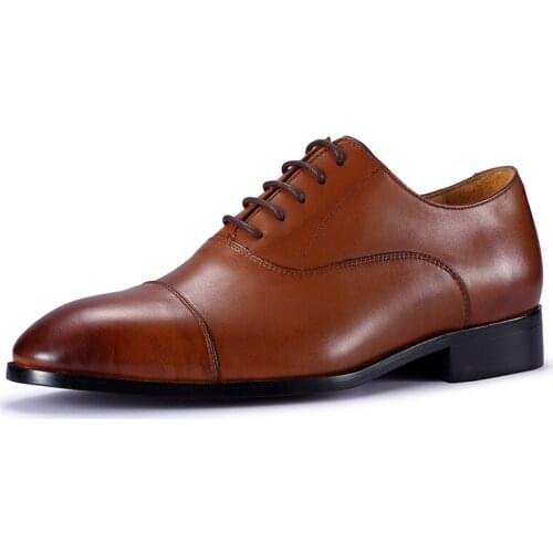 Fashion New Handmade Classic Pointed Toe Mens Height Increasing Elevator Shoes Genuine Leather Get Taller 6CM for Wedding