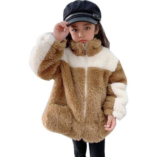 New 2019 Fashion Children Winter Jacket zipper Girl Winter Coat Kids Warm Thick Fur Collar long down Coats For Teenage 2-12Y