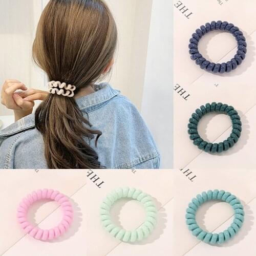New Shining Colorful Womens Scrunchies Telephone Wire Line Hair Rubber Bands Elastic Hairbands Rope For Girls Hair Accessories