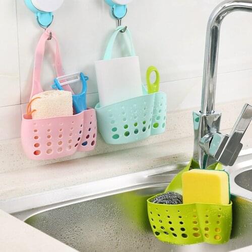 Kitchen Sink Drain Portable Basket Home Hanging Drain Basket Bag Bath Storage Tool Spong Sink Holder Kitchen Accessories Utensil