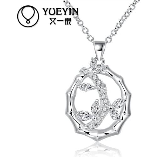 Silver plated Necklace pendant charm chain bridal Necklace set stones Chokers chain Damen Halskette Christmas gifts