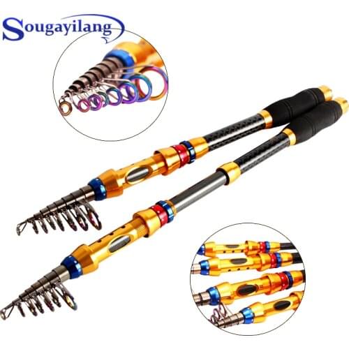 Sougayilang 1.8-3.6m Telescopic Fishing Rod Ultralight Fishing Pole with CNC Reel Seat Portable Retractable Handle Sea Fishing